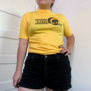 Vintage Los Angeles Rams Yellow Kids T Shirt